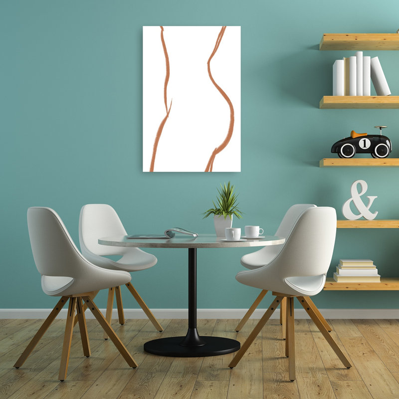 Silhouette de femme enceinte, affiche minimaliste murale, 36" H x 24" W