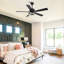 Ventilateur de plafond à DEL à intensité variable de 52 po avec 3 lumières colorées et télécommande Joquin, pales à double face, moteur à courant continu réversible à 6 vitesses -2040899058