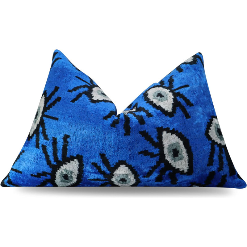 Velvet Rectangular Pillow Cover & Insert, Blue