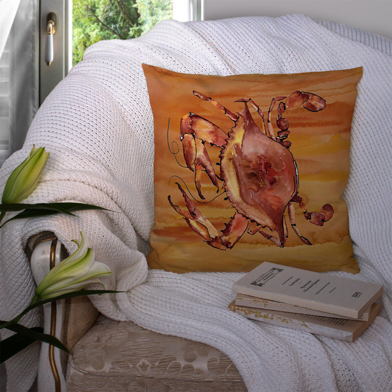Crab Outdoor Throw Pillow