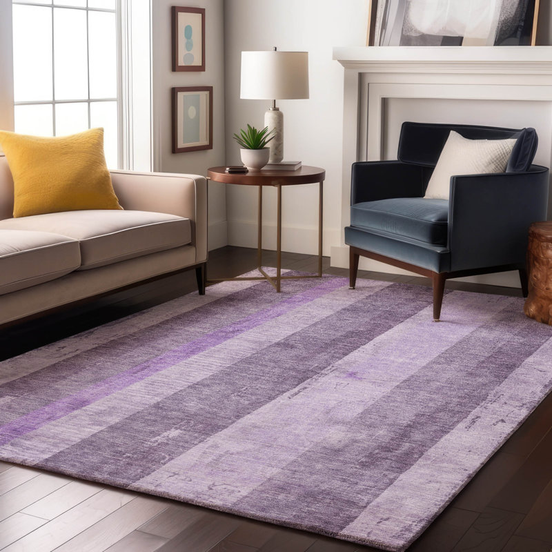 Premium Machine Washable Mayfield AMF1689 Stripes Rug, Rectangle 10' x 14'