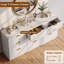 Commode à 9 tiroirs l 63 po avec poignées dorées, commode pour chambre à coucher, salon, blanc-1120561226