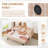 Twin to King Daybed with Trundle,Linen Upholstered Daybed with Pop Up Trundle Bed with USB Port,Modern Extendable Twin Day Bed Frame for Girls Bedroom Living Room Guest Room,No Box Spring Required-1702647714