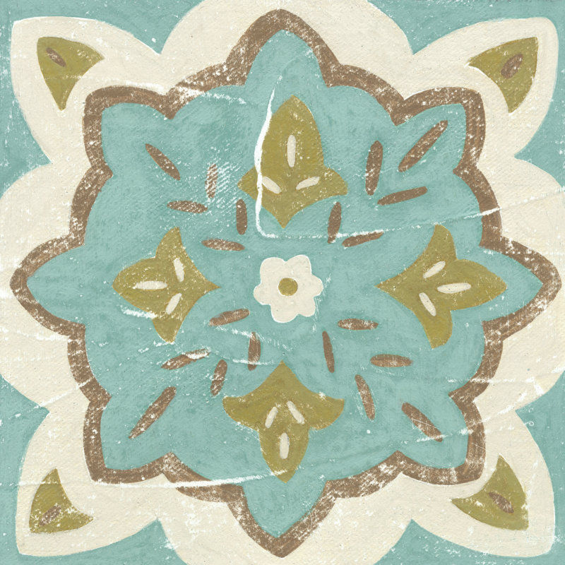 Rustic Tiles II by Chariklia Zarris - Wrapped Canvas Painting, 30cm H x 30cm W x 3.8cm D	
