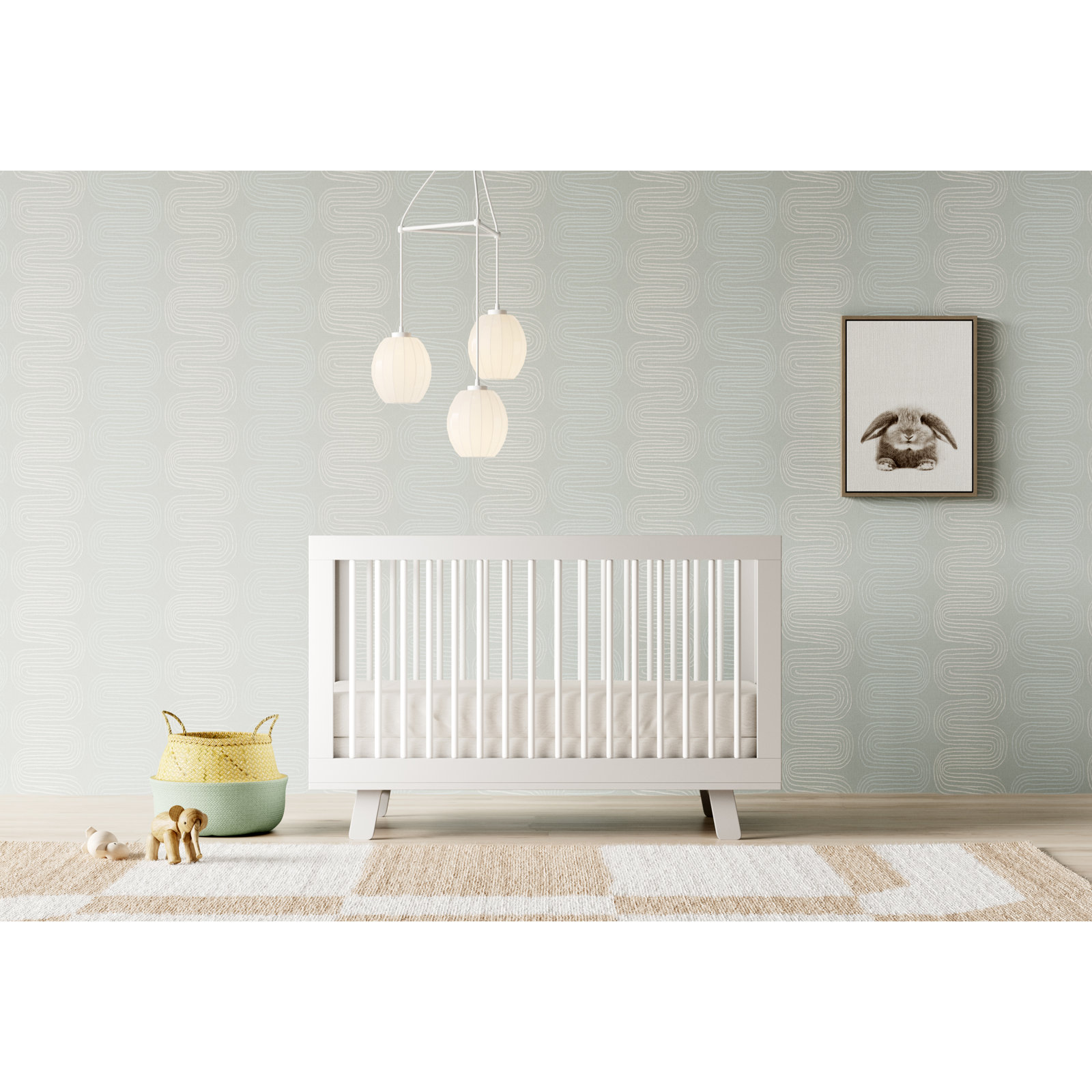 Hudson Pine 3-in-1 Convertible Crib, White