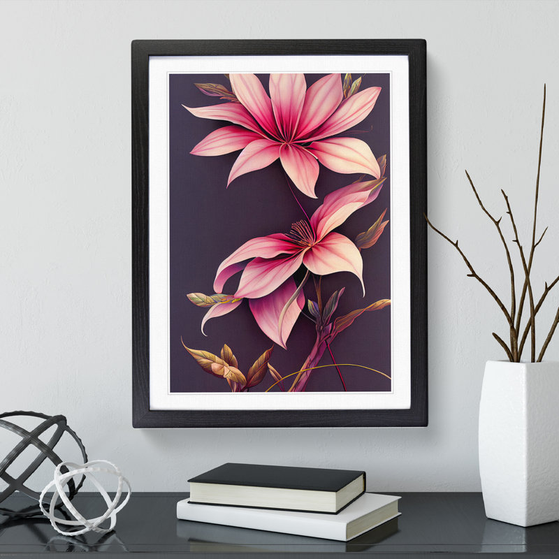 XV1022-4612X The Spectacular Flowers - Single Picture Frame Print, 64cm H x 46cm W x 2cm D, Black