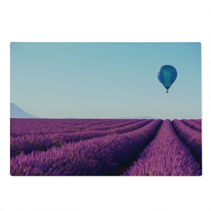 Planche à découper Ambesonne, grand champ, lavande, ballon, magenta, bleu ciel