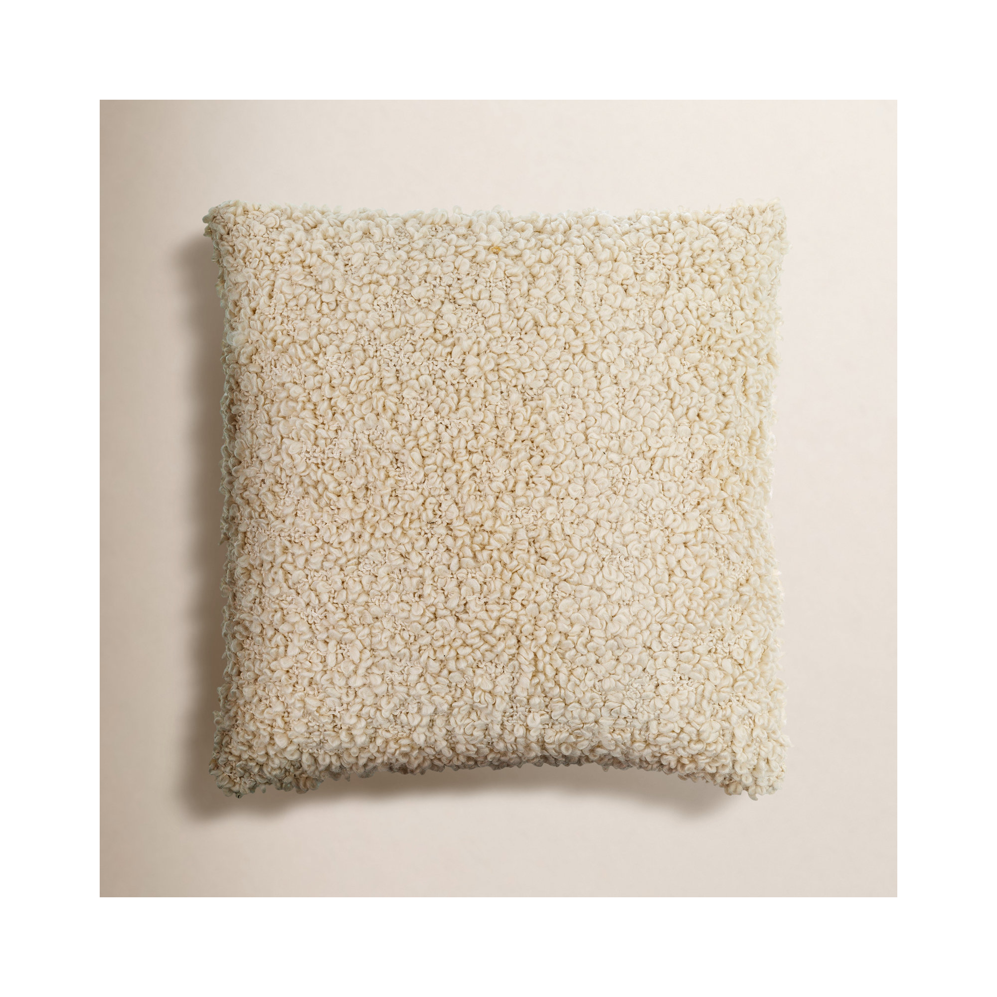 Anella Throw Square, 20"H x 20"W, Down, Cream