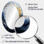 Miroir décoratif abstrait ovale doré et bleu Turbulent Waters II-157984453