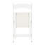 Chaises pliantes de 4 - Coussin beige en bois massif et tablette blanche pour une utilisation n'importe où sans assemblage requis, bois