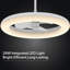 Aashini 24 po Ventilateur de plafond blanc mat intérieur / extérieur intégré avec ensemble d'éclairage et télécommande