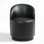 PU Leather Barrel Swivel Armless Dining Chair-403249104