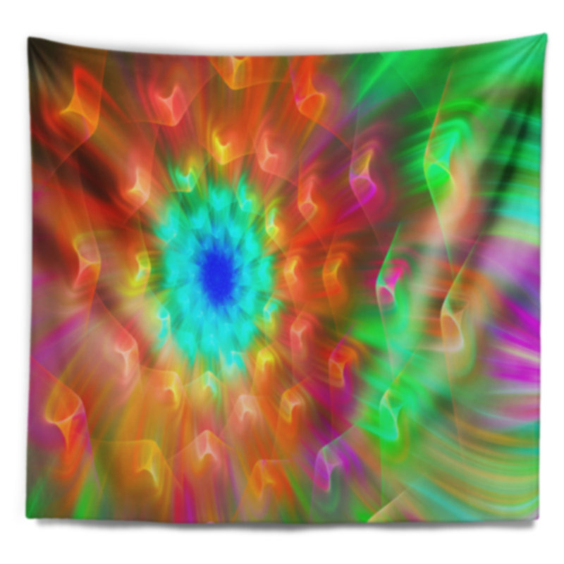Tapisserie florale avec pétales multicolores, H 32 po x l 39 po