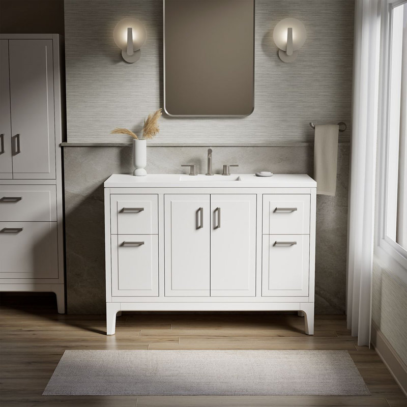 Seer 48.13" Single Bathroom Vanity Set, White