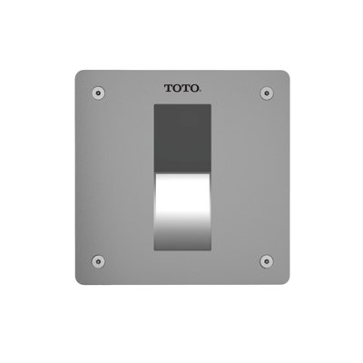 Robinet de chasse de toilette encastré à haute efficacité sans contact 1,28 GPF avec plaque de recouvrement 4 x 4 TOTO® ECOPower®, chrome poli