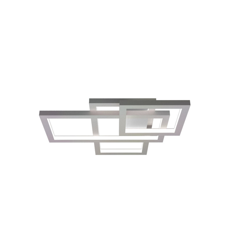 Teak Finish Contemporary LED Flush Mount Ceiling Light