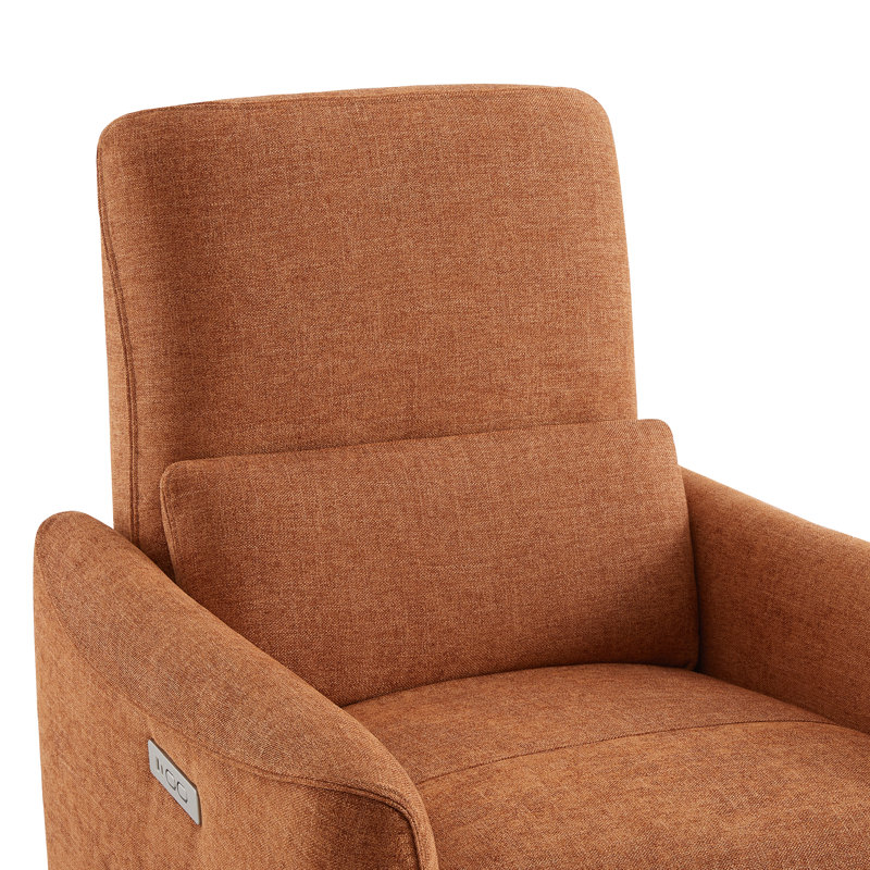 Fauteuil inclinable électrique pivotant rembourré Cadavid, Terracotta