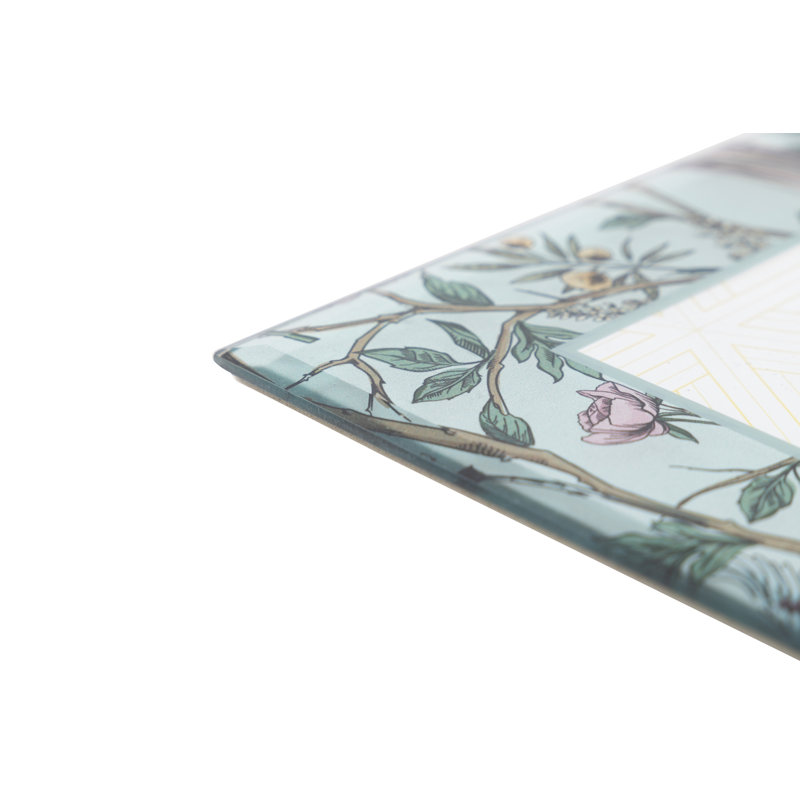 Foil Printing Glass Photoframe, 28 cm H x 23 cm W x 2 cm D