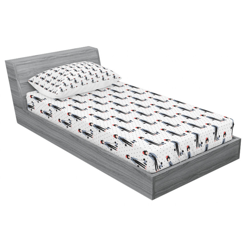 Scottie Microfiber Patterned Sheet Set, Twin Sheet Set