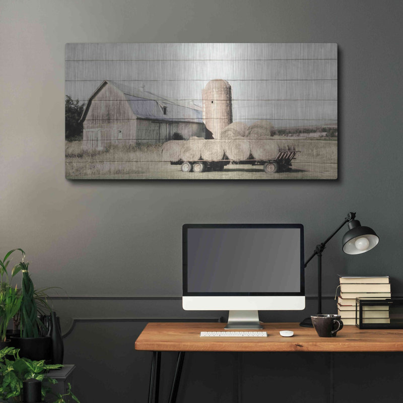 «Wagon Of Hay» par Lori Deiter, H 24 po x l 48 po
