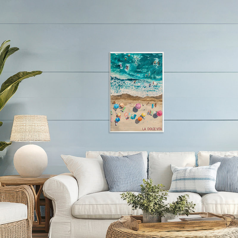 Plaque murale Family Beach Dolce Vita, design par LSR Design Studio, H 19 po x l 13 po