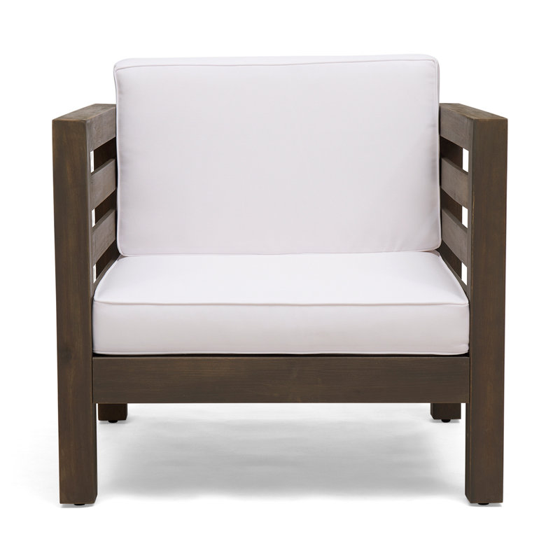 Club Chair, Gray, White