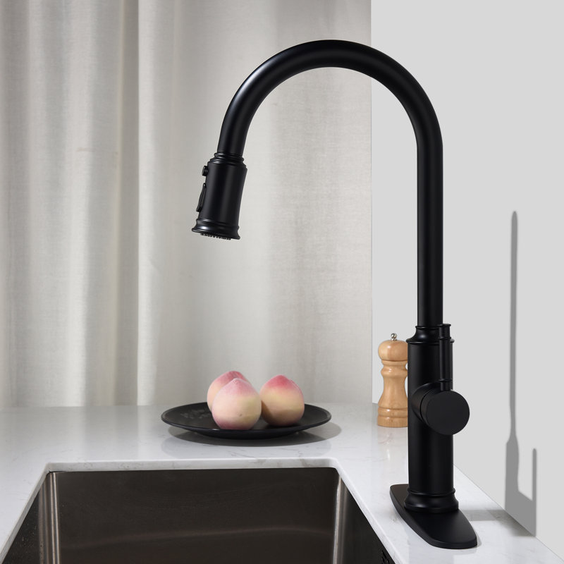 Robinet de cuisine rétractable à poignée simple