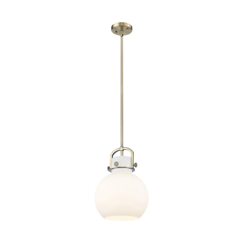 Sligo 1 Light 18" Stem Hung Pendant, Matte White, Matte White, 13.38" H x 10"W x 10"D