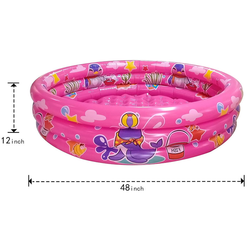 Piscine gonflable polyvalente pour la natation, le jeu de balle et la détente du nourrisson, Rose