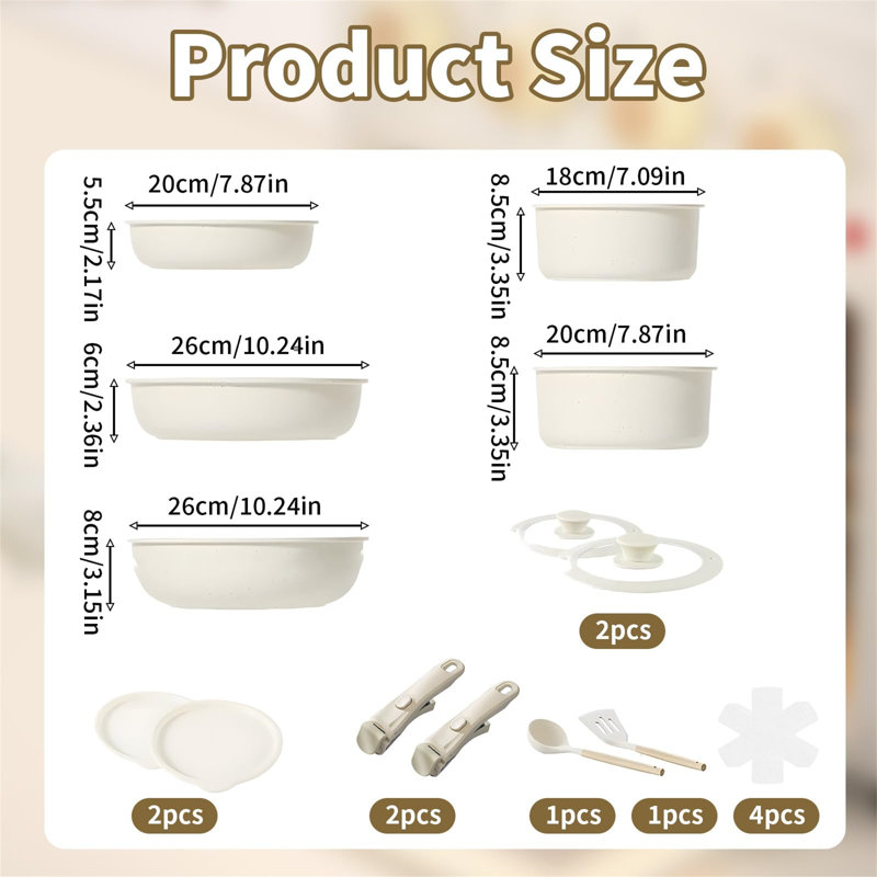 17 - Piece Non-Stick Aluminum Cookware Set