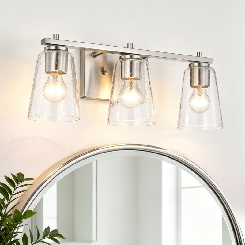 Éclairage pour meuble-lavabo moderne noir mat 3 lumières à 3 lumières de 20 po, montable en haut / en bas, à intensité variable