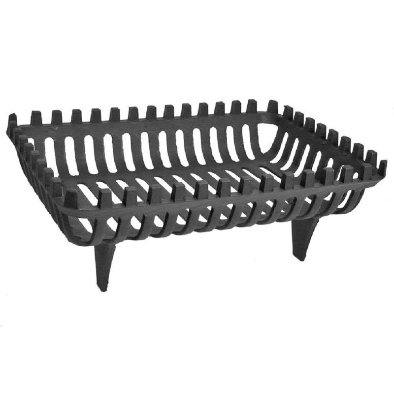 Iron Fireplace Grate, 18cm H x 46cm W x 32cm D