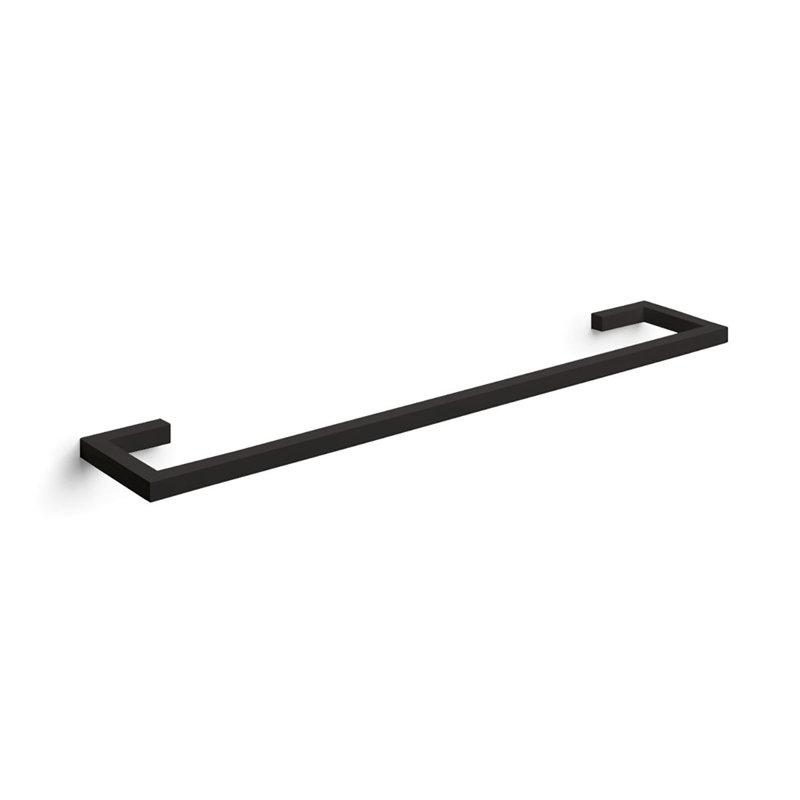 Gerla 23.6" Wall Mounted Towel Bar, Matte Black, 0.6" H x 23.6" L x 4.3" D
