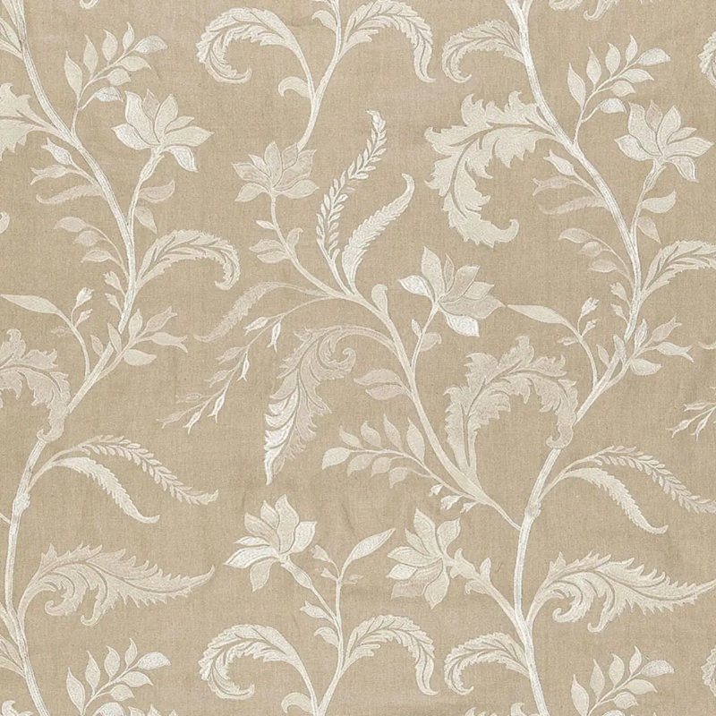 Tissu de broderie en lin Monceau, Grège