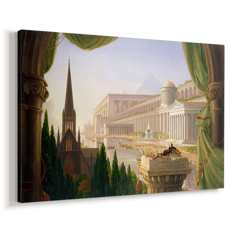 «The Course of Empire: Consummation» - Thomas Cole - Toile tendue avec châssis-1836, 40 x 60