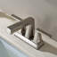 Robinet de salle de bain à deux poignées extractible en nickel brossé ALPHAUCET-117791886