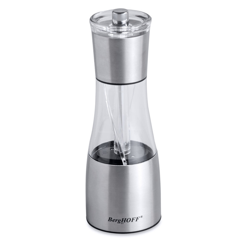 BergHOFF Duo Stainless Steel and Acrylic Salt & Pepper Mill