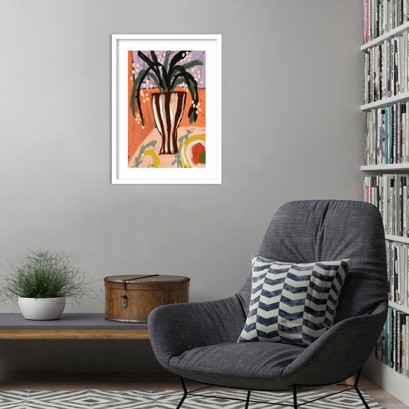Oksana Floral Still Life No 3 by Treechild Wood Framed Wall Art Print, White, 25" H x 19" W