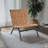 Camden Woven Brown Leather Accent Chair