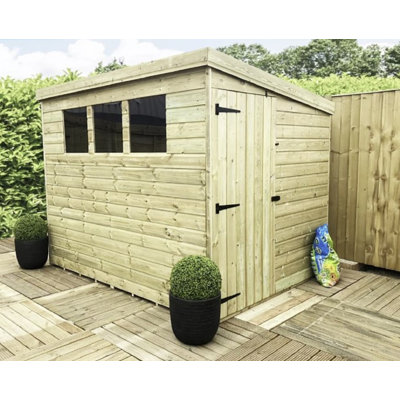 Zierikzee 7 ft. W x 7 ft. D Solid Wood Garden Shed