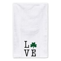 Caroline's Treasures Wdk4905wtkt Black Shih Tzu St. Patrick's Day White Kitchen Towel Set of 2 Dish Towels, 19 x 25 inch