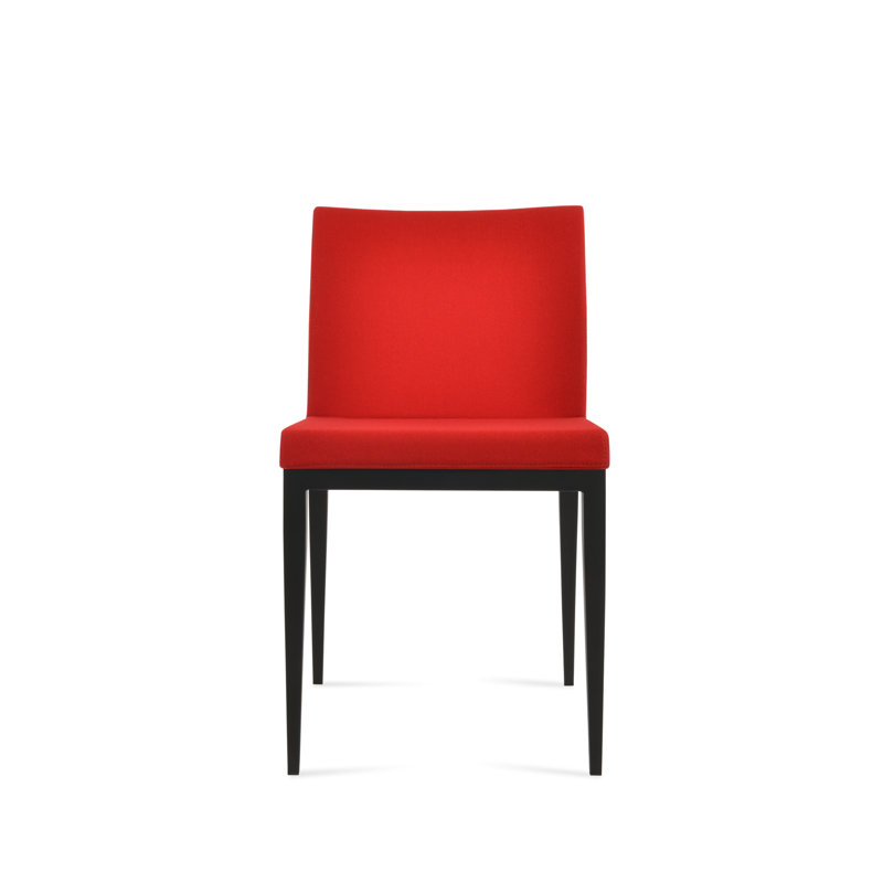Chaise d'appoint Aria, Cuirette gris pâle, Noir