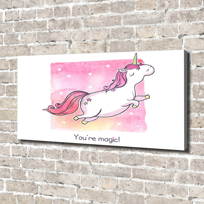 Pink Unicorn - Wrapped Canvas Print