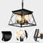 Salle à manger 4 - Noir, rouille, chaîne réglable, lampe de style rétro, aucune ampoule fournie noire pour la salle à manger, corrosion, longueur de la chaîne, ambiance, non incluse