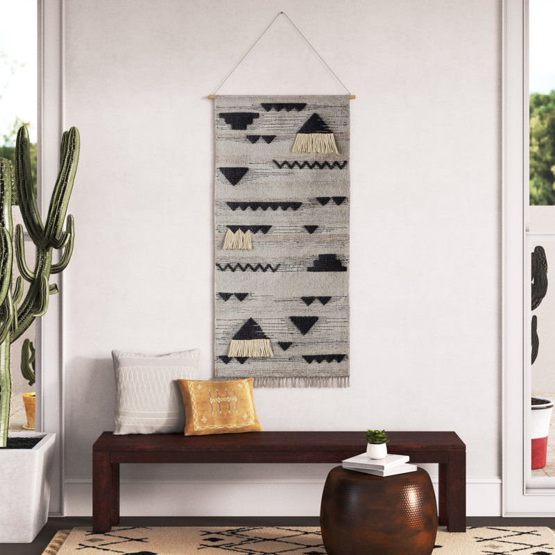 Hand Woven Wall Hanging, Charcoal