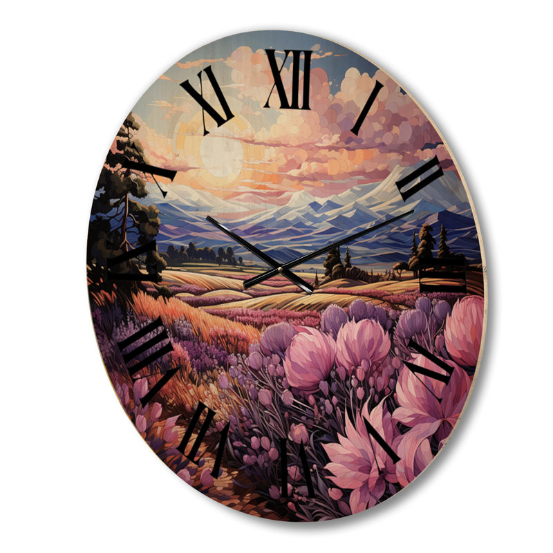Horloge murale en bois massif Nicholaus, Grand