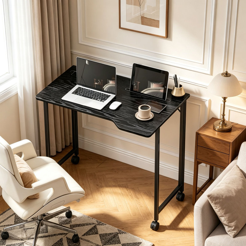 Steel Computer Desk, Black