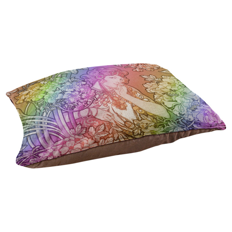 Coussin Spillers, Petit (L 29,5 po x l 19,5 po), Rose / Vert