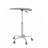 Adjustable Height Tempered Glass Table Desk Table With Lockable Wheels(Adjustable Range 24.2 "~32.7 ")