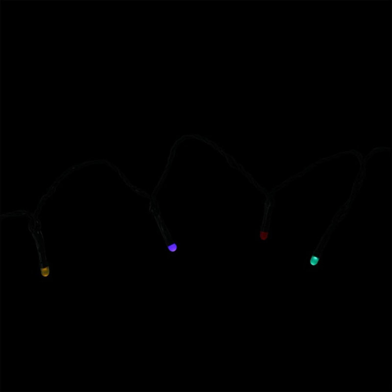 15 lumières de Noël micro DEL multicolores - fil vert 5,7 pi